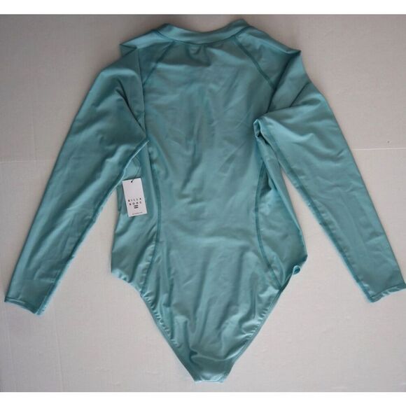 Billabong 2403002502 WMN Sz XL Dusty Teal Beach Babe L/S Rashguard Surfsuit - Picture 2 of 9
